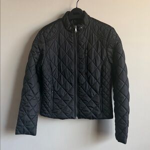 Banana Republic Black Fitted Quilted Jacket